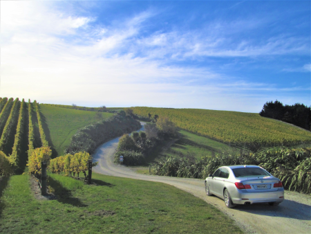 Silver Wing limousine at Yealands White Road tour.